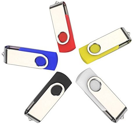 Anloter™ 5 Pack Nice Swivel Design New USB3.0 Flash Drive Memory Stick Fold Storage Thumb Stick Pen (3.0/32GB)