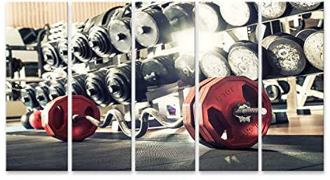 islandburner Bild auf Leinwand Gewichte Fitnessraum Bilder Wandbilder Poster