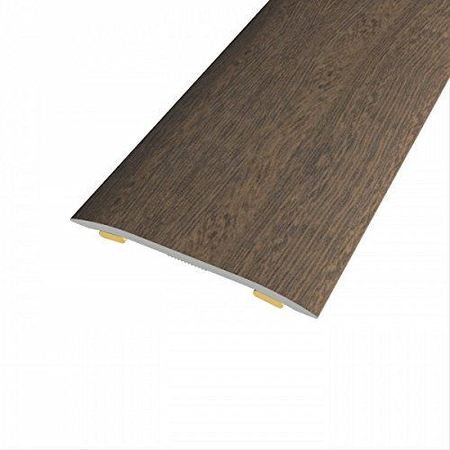 Self Adhesive Aluminium Motion Cover Strip - Floor Edging - Door Threshold (Walnut)