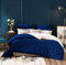 AYSW 16 Couleurs Sets de Housses de Couettes 220x240 cm Double Fermeture Éclair 3 Pièces Microfibre Brossée 100 Fils/cm² + 2 Taies d'oreiller 65x65 cm Bleu Parure de Lit Adulte 2 Personnes