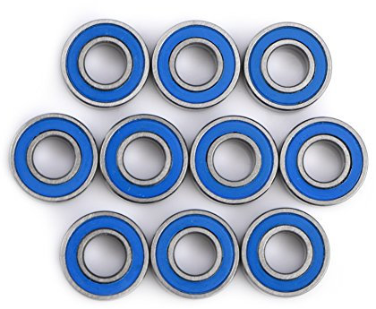 Akozon Kugellager, 10pcs MR115-2RS Lager Stahl doppelt geschirmt Miniatur Kugellager 5x11x4mm