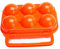 Heart Service Portable Egg Holder Plastic 6 Grids Eggs Case Egg Protector Egg Tray Carrier Container for Outdoor Storage Picnic Use 1Pcs
