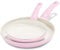 GreenLife Soft Grip Healthy Ceramic Nonstick 7 and 10 Frying Pan Set, PFAS & PFOA-Free, Dishwasher Safe, Egg Omelet Skillet, Cookware for Easy Cooking, Non-Stick Kitchen Essentials, Soft Pink