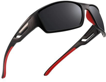 PUKCLAR Polarised Sports Sunglasses for Men Women Driving Sunglasses Cycling Running Fishing Goggles Frame