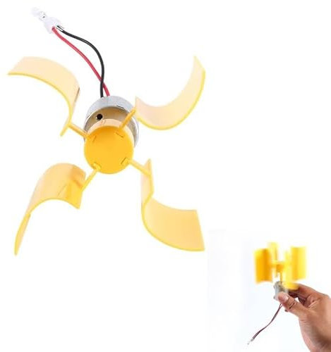 Mini generador de Viento, generador de turbina de Viento Vertical, Turbina eólica 0,55 W 5,5 m/s generador de Viento Vertical Kit de Motor generador de Viento Modelo de Montaje DIY