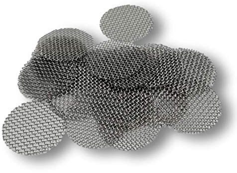 EKNA Pipe Sieve – 25 Inserts – Vaporizer Sieve 15 mm – Coarse Sieve | Coarse insert sieve - pipe metal sieve - steel sieve pipe - whether as bong strainers, whistling strainers, sieves for tap