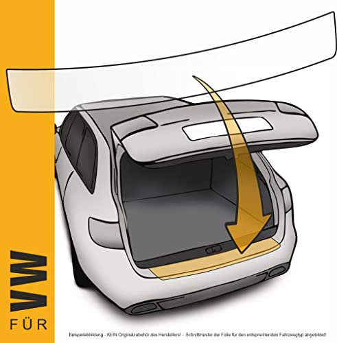 Lackschutzshop - Film de protection de peinture compatible avec VW Up E-Up type AA comme protection de seuil de chargement - Film de protection transparent 150 µm avec raclette