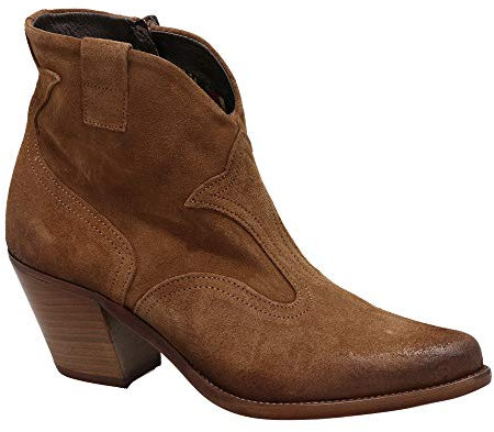 Felmini - Scarpe Donna - Innamorarsi Com Laredo B925 - Stivaletti Cowboy & Biker - in Pelle Genuina - Marrone - 41 EU Size