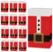 Borse Regalo Natale (30pz) - (12x8x21cm) Confezioni Biscotti Natalizie Design Tuta Babbo Natale- borse Cartone Borsa Porta Biscotti, Caramelle, Bomboniere- borse Cartone Regalo per Amici, Famiglia