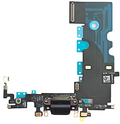 Johncase OEM Ladeanschluss Mikrofon + Mobilfunkantenne + Vibrationsmotor Anschluss Ersatzteil kompatibel für iPhone 8 alle Träger (schwarz)