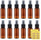 Toureal 30ml Ámbar Botellas Spray Pulverizador Plastico (12 Piezas) Botes Spray Vacios, Atomizador