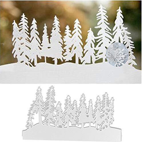 Weihnachtsbaum-Gruppe Metall-Stanzformen, Merry Christmas Tree Schneeflocke, Stanzschablonen für Bastelarbeiten, Kartenherstellung, Prägung, Foto, dekorative Papierschablonen für Scrapbooking