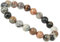 ELEDORO Stretch Armband aus echten Edelsteinen-Perlen 10mm: für Energie und Harmonie (Picasso Jaspis)