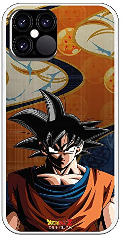 Originale Schutzhülle, kompatibel mit iPhone 12 oder 12 Pro mit Dragon Ball Z Goku Hintergrund Bälle