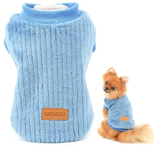 SMALLLEE_LUCKY_STORE Haustier-Fleecepullover für kleine Hunde, Katzen, Welpen, Yorkie, Chihuahua, warme Winterkleidung