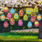 16 Stück Osterei Outdoor hängende Ornamente Dekorationen Happy Easter hängende Veranda & Baumhof Rasen Dekor - doppelseitig Bedruckt