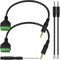 Xiatiaosann Adattatore per cavo per altoparlanti da 3,5 mm, jack maschio TRRS stereo a 4 poli da 1/8 a cavo connettore balun con morsettiera a vite AV 4, 2 pezzi