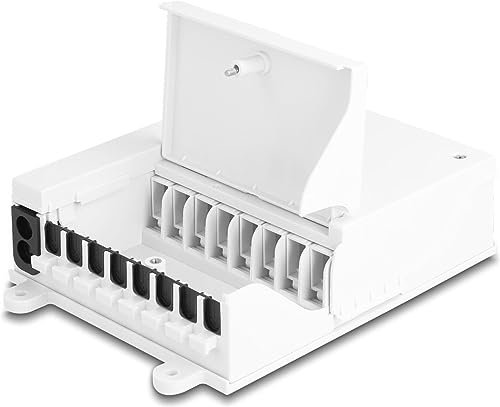 Delock LWL FTTH Indoor Verteilerbox zur Wandmontage 8 Port weiß