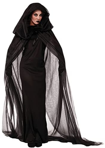 Landisun Cosplay Krawatte Kinderkrawatte Kostüm Krawatte Halloween Satin Spielzeug Krawatte Frauen Retro Halloween Langarm Dress Up Kostüm Hexenkostüm Langes Kleid Anime Cosplay Kostüme (Black, M)