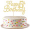 Gyufise 3Pcs Happy 5th Birthday Cake Topper Glitter Number 5 Five Years Old Birthday Cake Pick Decoration for Celebrating 5th Birthday Anniversary Party Supplies Gold