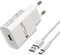 Rápida 18W Cargador para Xiaomi Redmi 14C, 12, Note 12, 11, 10, 9, 8,11T, 9T, 8T, Mi12, Mi11, Mi10, Mi9, MiA2, Redmi Pro5G, Poco X3 Pro NFC, Xiaomi Tipo C, Cargador rápida con Cable de 2m（Blanco）