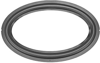 Rebower Speaker Foam Edge Surround Rings Rubber Perforated Subwoofer Rings Replacement Parts [for Repair or DIY Speaker Decoration] - 6x9 / Black