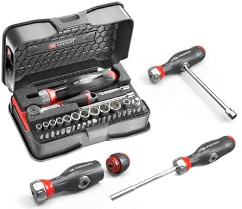 FACOM - Coffret de douilles et porte-embouts 1/4 MIXTES - R.161-6ATCL3PB