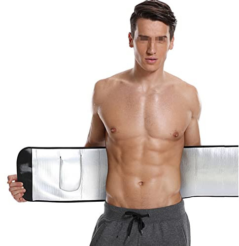 Bauchweggürtel Abnehmen Gürtel, Sauna Fitness Schweißgürtel, Bauch Fett Weg Gürtel Für Damen Und Herren Zum Schwitzen, Krafttraining Und Zur Rückenstabilisierung,2XL,Black