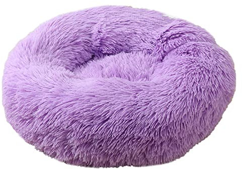 TUPMITUPO Hunde Bett Katzenbett Hundebett Flauschig Katzenzwinger Winterwarmes Hundebett Haustierbett Kleine Und Mittelgroße Hundematte Katzenbett Tiefschlaf Haustiernestmatte Lila 100cm