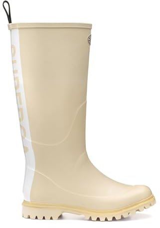 SUPERGA - Stivali, Uomo Donna, Beige, Gomma, Casual, 799 Rubber Boots Lettering, Taglia: 40