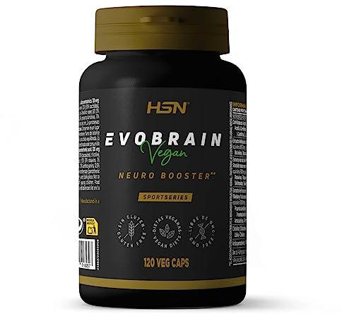 HSN Nootrópico Natural Evobrain | 120 Cápsulas | Fórmula que contribuye al rendimiento intelectual normal | ALCAR, Citicolina, Bacopa, Arándono Azul, Rhodiola | No-GMO, Vegano, Sin Gluten