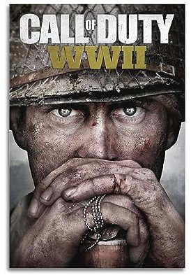 WITIN Call of Duty WWII Poster, dekorative Leinwand, Familienschlafzimmer, Bild, Gemälde, 30 x 45 cm