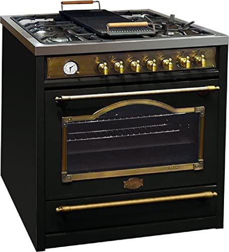 Kaiser Gas-Standherd HGE 93555 Em, Retro Gas Elektro Standherd 90 cm Range Coocker