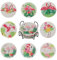 Cheriswelry Kit de peinture diamant - Dessous de verre - Motif flamant rose - Pour débutants - Décoration d'intérieur