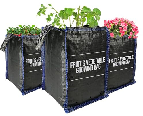 sackmaker Outdoor Planter Bag (46L) - For Vegetables, Fruit, Potatoes, Herbs, Plants, Shrubs - Premium Grade - Extra Strong Breathable Fabric & Drainage Holes