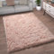 Paco Home Kunstfell Fellteppich Imitat Teppich Hochflor Sitzkissen Herzform Rund Fell Form, Grösse:90 cm Rund, Farbe:Rosa