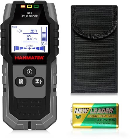 Leitungssucher Ortungsgerät HANMATEK SF2 Wand Scanner Detektor Multifunktional Stud Finder Holz/Eisenmetalle/Nichteisenmetalle/Kabel