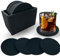 Helino Home Glasuntersetzer 10er Set, Schwarze Glasuntersetzer für Gläser, Tassen und Getränke - Tischuntersetzer aus Filz