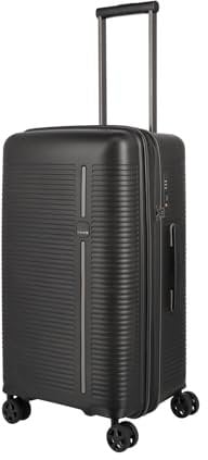 Travelite 4-Rad Hartschalenkoffer mittelgroß 74 Liter, Trunk Koffer, Gepäck Serie Roomer: Hartschalen Trolley mit Dehnfalte + TSA Kombinationsschloss, 66 cm (kein Sperrgepäck)