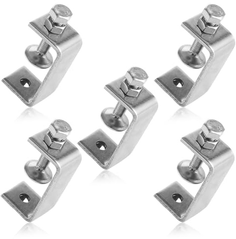SHUESS 5 Stück C Klemme 65mm Edelstahl 304, 35–62 mm Tischklemme Heavy Duty, Schraubklemme Metall mit M10 Gewinde, stabile C Zwingen für Holzarbeiten, Schweißen & Werkbank