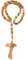 OVUNQUE PROTEGGIMI Rosenkranz Kreuz der Freundschaft aus Olivenholz, handgefertigt, religiöses katholisches Geschenk für Damen und Herren, Rosenkranzhalter, s, Holz, Holz