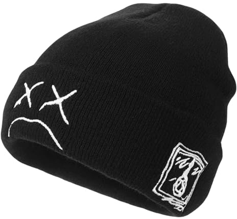 NNCEVM Fashion Beanie for Men Women,Warm Winter Hat Unisex Knit Cap Black
