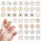 120 Stück Nail Art Charms Blumen Nails Charms Bunte Blumen Nagelschmuck 3D Blumen Nägel Charms Nail Design Kunstharz Blumen Nail Gems Bastel Nagelkunst Deko Süße Nagel Edelstein Schmuck