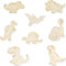 SIVZUMO 8 pcs Dinosaurier Holz Bastelset für Kinder Drachen Geburtstag, Puzzle Holz zum Bemalen und Basteln DIY Dino Holzbastelsets Kreative Kinderspielzeug Bemalen Handwerk für Jungen Mädchen
