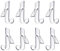 8 Pcs Towel Radiator Hooks - Adjustable & Removable Brackets for All Standard Radiators | Durable Towel Rail Hangers for Bathroom Organization (Round Design)