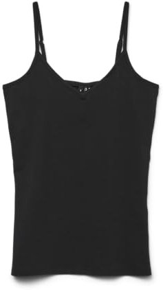 VERO MODA Mädchen Vmmaxi My Soft V Singlet JRS Girl Noos, Black, 158/164 cm