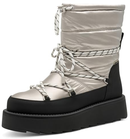 Tamaris Damen WL Lace Boot 1-26836-41, Stivali da Neve Donna, Black Pewter, 39 EU