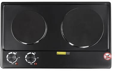Doppelkochplatte Elektrisch – 2x Induktionskochfelder – Tischherd mit Glas-Keramik-Oberfläche – EU-Stecker – Ideal für Küche, Camping & Gewerbe