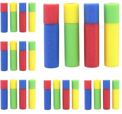 AMATOYS 36 Pistolas - Pistola De Agua De Espuma para Niños - Lanzador Divertido Y Seguro - Juguete De Verano para Playa, Piscina Y Jardín - Fácil De Usar - Colores Surtidos - 20 x 4 cm