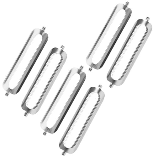 6 Stück Edelstahl-Ersatzklingen für Sparschäler Tupper, Ersatzteile für Tupperware Schäler, Scharfe Kartoffelschäler-Ersatzteile, Schälklingen für Spargel, Tomaten, Karotten und Obst(B)